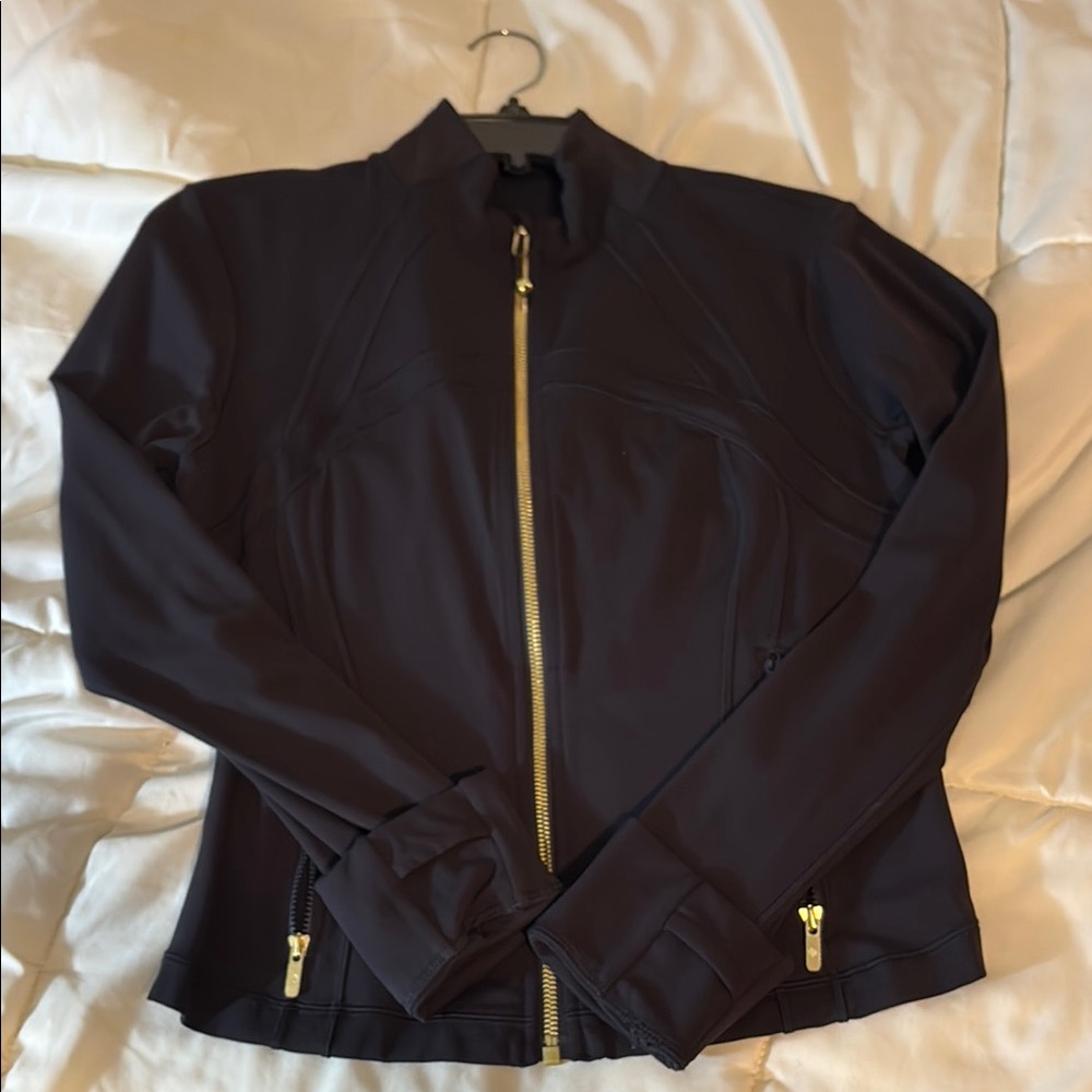 Lululemon Black Define with Gold Zipper size 10